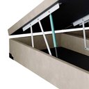 Ver imagem 4 de Cama Box Baú King Bipartido Homequeen Suede Bege 41x193x203