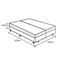 Ver imagem 3 de Cama Box Baú King Bipartido Homequeen Suede Bege 41x193x203