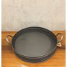 Bandeja Em Flandres Redonda Black Rustic Com Alça - Unidade M Black Rustic - 1