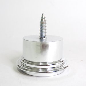 Pé para Sofá 3,3 Cm Metalizado Redondo Kit 7 Unidades