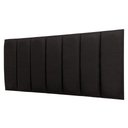 Ver imagem 3 de Cabeceira Casal Linho Preto Placa Modulada Estofada Ripada Adesiva