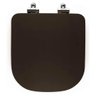 Assento Sanitário Canto Reto Soft Close Quadra Marrom Fosco para Deca - 4