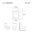 Ver imagem 3 de Assento Sanitário Canto Reto Soft Close Quadra Marrom Fosco para Deca