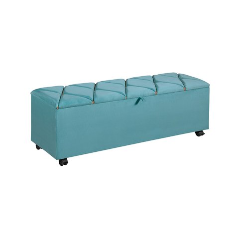 Recamier Cama 85cm Alto Padrão Azul Turquesa