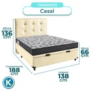 Ver imagem 3 de Cama Box Bau + Colchão Casal Ortobom D33 Iso100 + Cabeceira Estofada