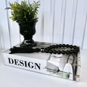 Ver imagem 3 de Livro Porta Objetos, Vaso Taça Preto e Enfeite Colar de Mesa