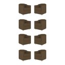 Ver imagem 1 de Kit 8 Poltronas Tilla Decorativas Consultório Sala Tecido Cor:marrom