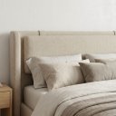 Ver imagem 4 de Cabeceira para Quarto de Casal Estofada Queen Off White 188cm Linha Premium