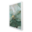 Ver imagem 2 de Quadro Decorativo Abstrato Mármore Safira em Moldura Caixa Tacolado Moldura Trad 1cm Branca com Vidr