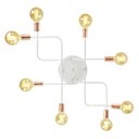Ver imagem 1 de Lustre Plafon Hashtag Branco Com Cobre De 8 Braços