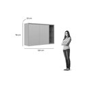 Ver imagem 3 de Armário Aéreo Cozinha Modulado Allure C/ 2 Portas e 3 Nichos 120cm Jequitiba/gris Fosco - Linea