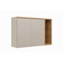 Ver imagem 1 de Armário Aéreo Cozinha Modulado Allure C/ 2 Portas e 3 Nichos 120cm Jequitiba/gris Fosco - Linea