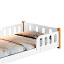 Ver imagem 3 de Cama Montessori Infantil com Grade de Proteção Branca Camila Divaloto