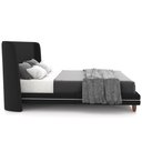 Ver imagem 4 de Cabeceira King Nilo 195cm com Cama Pés Madeira Suném P05 Veludo Preto - Lyam Decor