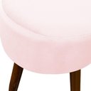Ver imagem 3 de Puff Banqueta Decorativo Pés Madeira Bebe Rosa Bebe