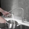 Torneira Cozinha Gourmet Monocomando Extensível Bancada Aço Inox - 4