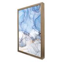 Ver imagem 4 de Quadro Decorativo Abstrato Mármore Azul Claro em Moldura Caixa Tacolado Moldura Trad 1cm Madeira Esc