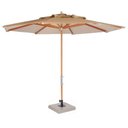 Ver imagem 1 de Ombrelone Leblon Creme em Madeira 2,40 Mt (larg) Base 49x49 Cm Central com Tecido Bagun - 44274