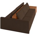 Ver imagem 7 de Sofá Ilha Modular para Sala 342cm com Puff Dublin K01 Veludo Marrom Sintético Caramelo - Lyam Decor