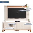Ver imagem 5 de Rack com Painel Ripado para TV até 65 Polegadas 180cmx108cm Mondrian