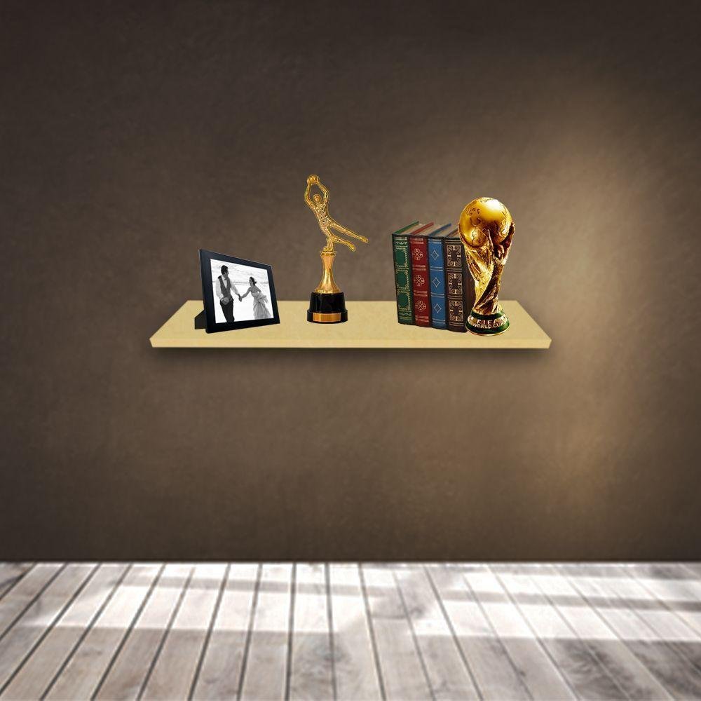 Prateleira Simples Natural 70x15 Cm Com Suporte Em Mdf - 4