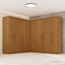 Ver imagem 1 de Guarda-Roupa de Canto Modulado 11 Portas 4 Gavetas Espanha Marrom/Cinamomo
