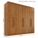 Ver imagem 3 de Guarda-Roupa de Canto Modulado 11 Portas 4 Gavetas Espanha Marrom/Cinamomo