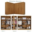 Ver imagem 6 de Guarda-Roupa de Canto Modulado 11 Portas 4 Gavetas Espanha Marrom/Cinamomo