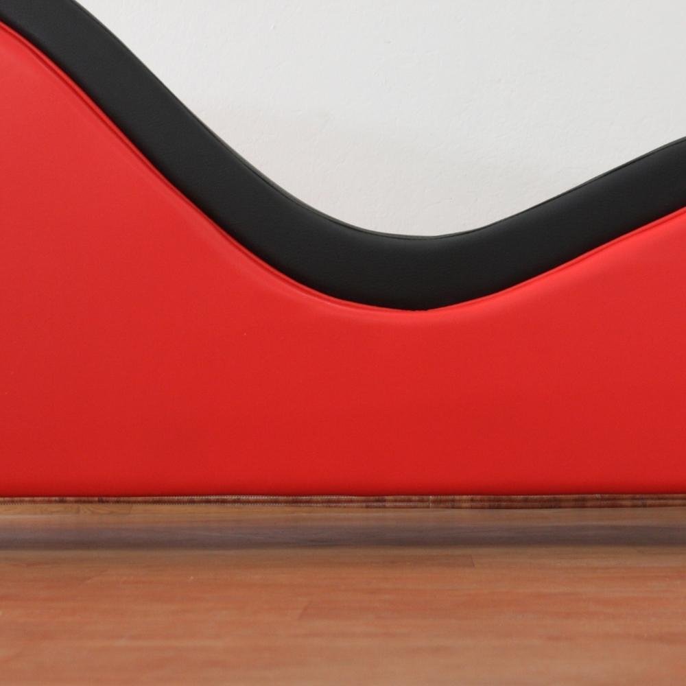 Sofá Poltrona Decorativa Tantra Design Americano Preto Vermelho - 5