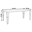 Ver imagem 3 de Mesa Sala de Jantar Cozinha Ludiana 190cm Grafite Madeira Maciça Driftwood - Gran Belo