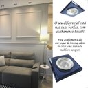 Ver imagem 2 de 2 Spot Cristal Embutir Espelhado Preto Quadrado Sala Lup17