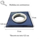 Ver imagem 5 de 2 Spot Cristal Embutir Espelhado Preto Quadrado Sala Lup17