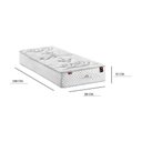 Ver imagem 2 de Colchão de Solteiro Molas Ensacadas (88x188x35) Pulse King Koil CR455A Branco