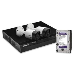 Kit 2 Câmeras de Segurança Intelbras Full Hd 1080p com Dvr Mhdx 1204 1080p com Hd 2tb Purple - 3
