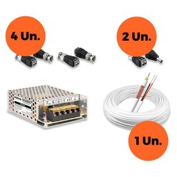 Kit 2 Câmeras de Segurança Intelbras Full Hd 1080p com Dvr Mhdx 1204 1080p com Hd 2tb Purple - 2