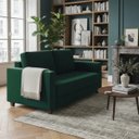 Ver imagem 2 de Sofá Cama Casal Marcelle 2 Lugares 150 cm Veludo:Veludo Verde