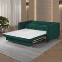 Ver imagem 3 de Sofá Cama Casal Marcelle 2 Lugares 150 cm Veludo:Veludo Verde