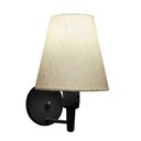 Ver imagem 1 de Lustre Pendente Quadrado Vivare Md-4075 Cúpula em Tecido 30/50x50cm - Bivolt Preta-linho-bege 110v/