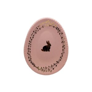 Prato Sobremesa Oval Riviera Pastel Rosa 21 X 16cm - Unid.
