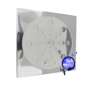 Tampa Ralo Grelha Quadrado 15x15cm Inox Função Abre/fecha Cor:cromado Del Metais para Litoral