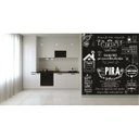 Ver imagem 1 de Papel De Parede Cozinha Lavável Vinílico - CASUAL PRETO E BRANCO Casa Harmonia ROLO 100X200