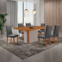 Ver imagem 2 de Mesa de Jantar Isadora 180 cm Tampo MDF Canto Copo Laminado com 6 Cadeiras Lira