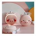 Ver imagem 6 de Mini Ventilador Espelho Porquinho pra Maquiagem Portátil Usb