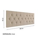 Ver imagem 4 de Cabeceira Queen Capela Suede Capitonê Dobrável Espuma Premium Ideal para Box Queen - Areia