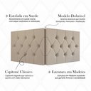 Ver imagem 3 de Cabeceira Queen Capela Suede Capitonê Dobrável Espuma Premium Ideal para Box Queen - Areia