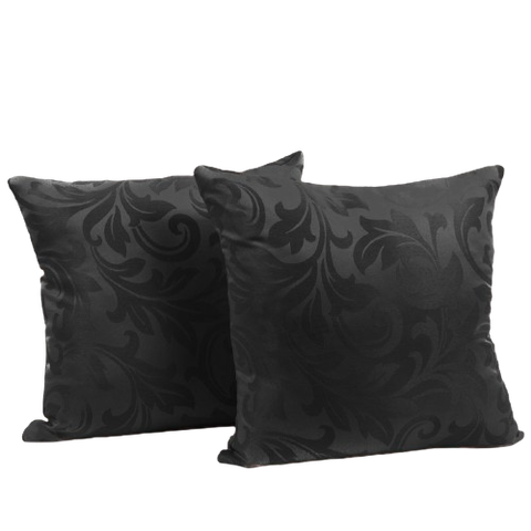 Capa Almofada Sala Quarto Cozinha 40x40 Jacquard Zíper 02 Un:preto