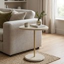 Ver imagem 3 de Mesa de Apoio Design Moderno para Sala com Estrutura Resistente Off White Bel