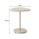 Ver imagem 2 de Mesa de Apoio Design Moderno para Sala com Estrutura Resistente Off White Bel