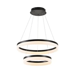 Pendente Led Luz Direta 63w 3000k Bivolt Alumínio Preto e Acrílico com Cabo de 2,5m - 1