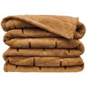 Ver imagem 1 de Cobertor Veneza Queen Manta Ultrasoft Premium Listrada Extra Macia - Caramelo